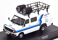 1:43 FORD Transit MKII техничка "Ford Motor Sport" с багажником и колесами на крыше 1979