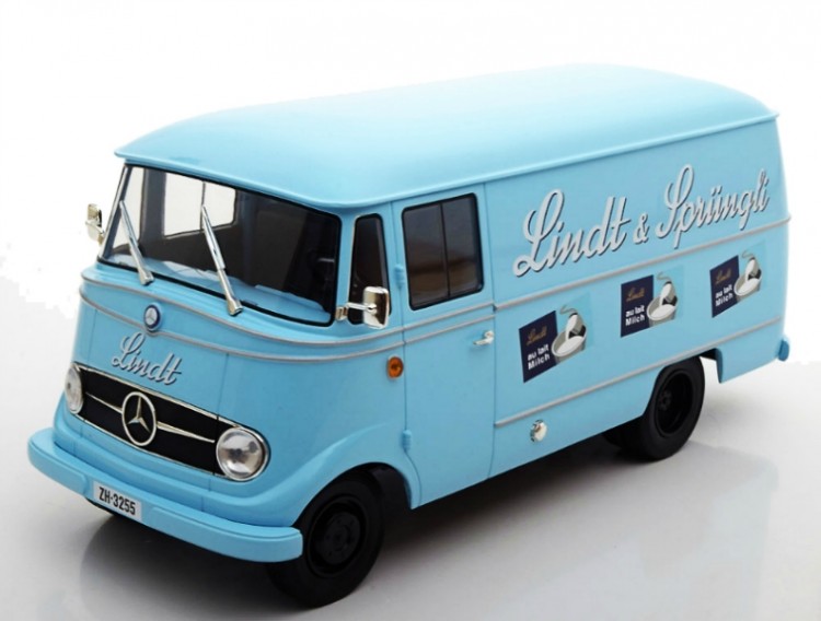1:18 MERCEDES-BENZ L319 фургон "Lindt & Sprüngli" 1957 Light Blue