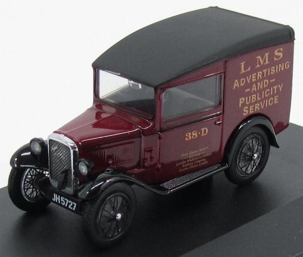 1:43 AUSTIN Seven RN Van "LMS" 1932 Maroon/Black