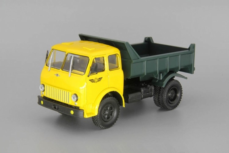 1:43 МАЗ-503Б (1963) самосвал, желтый / зеленый