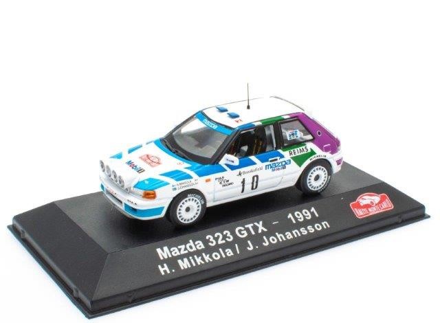 1:43 MAZDA 323 GTX #10 H.Mikkola/J.Johansson Rally Monte Carlo 1991
