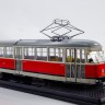 1:43 Трамвай Tatra-T1, бежевый / красный