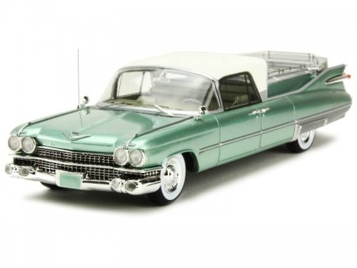1:43 CADILLAC Superior Flower Car (катафалк) 1959 Metallic Light Green/White