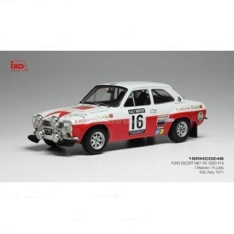 1:18 FORD Escort MK1 RS1600 #16 T.Makinen/H.Liddon RAC Rally 1971 