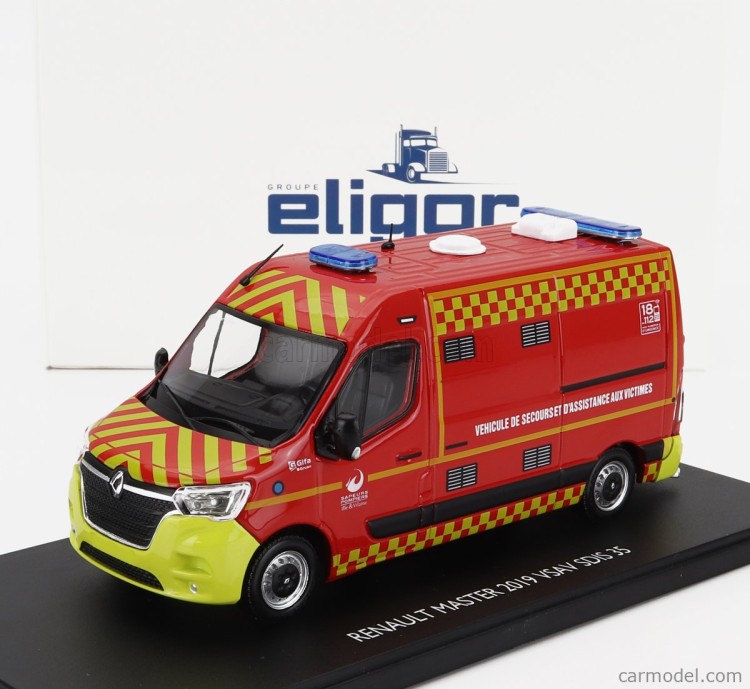 1:43 RENAULT Master III Van VSAV SDIS 35 (автомобиль спасения и помощи пострадавшим) 2019 