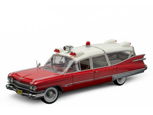 1:18 CADILLAC Ambulance 1959 Red and White (ех Precision Collection)