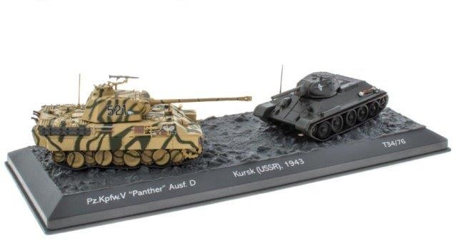 1:72 набор Т-34-76 и Panzer V "Panther" Ausf.D (Sd.Kfz.171) Курская дуга СССР 1943