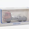 1:43 KAMскиий грузовик-65225 седельный тягач (рестайлинг), вишневый