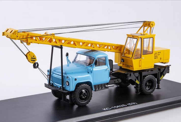 1:43 Автокран КС-1562Б (53), голубой / желтый