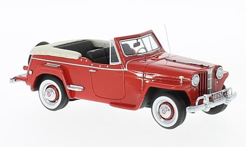 1:43 WILLYS Jeepster Convertible 1948 Red