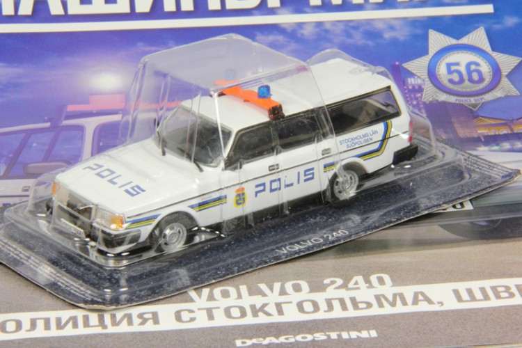 1:43 # 56 Volvo-240 Полиция Стокгольма (журнальная серия)